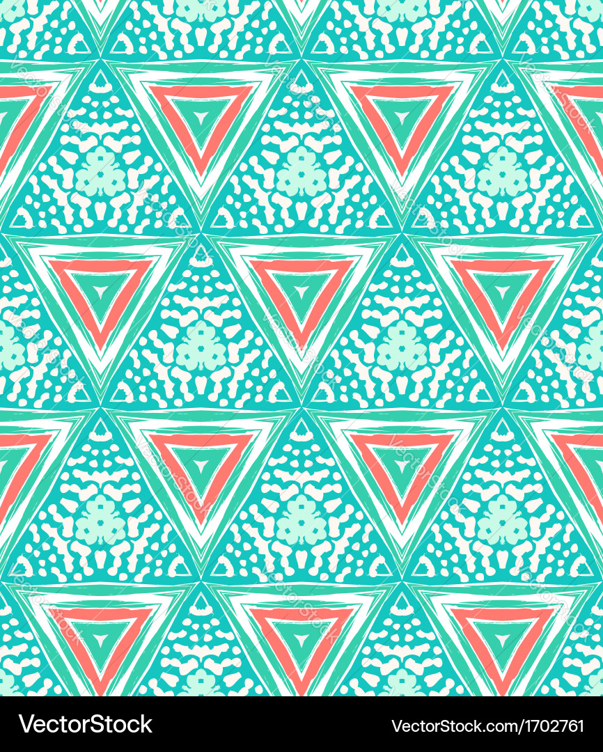 Geometric pattern with triangles and random dots vector image