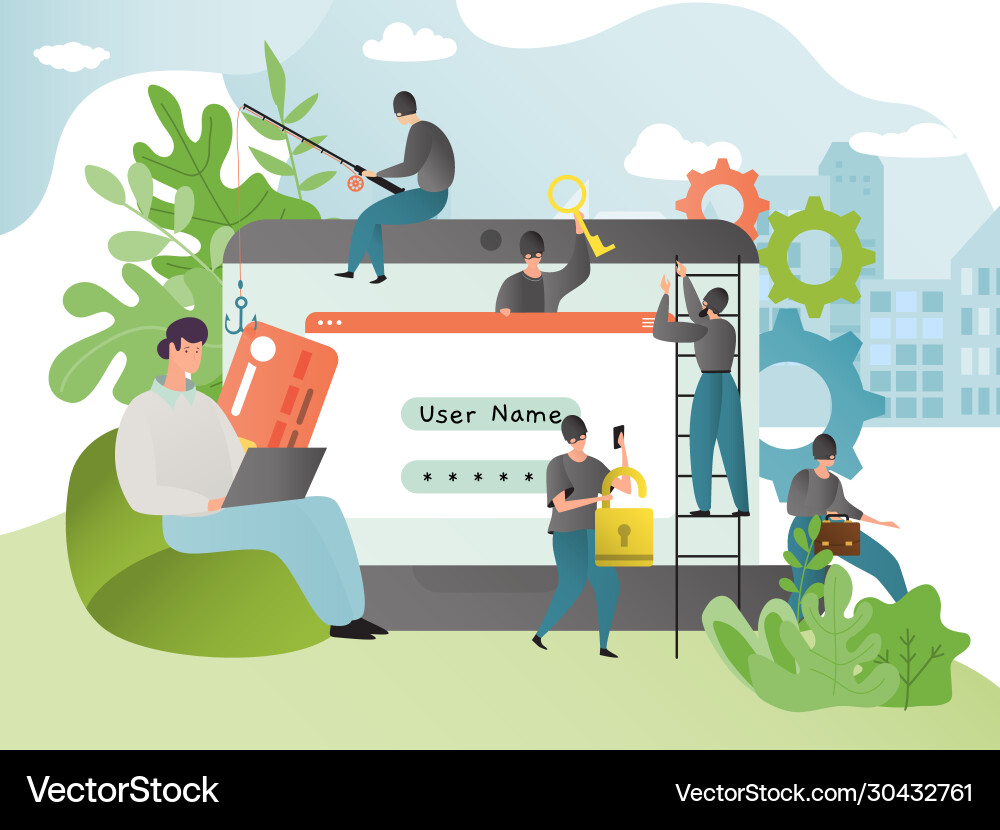 Hacker attack hacking Hacker attack hacking Vector Image