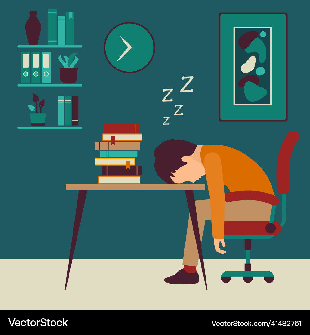 Isolated child learn at night Isolated child learn at night vector image