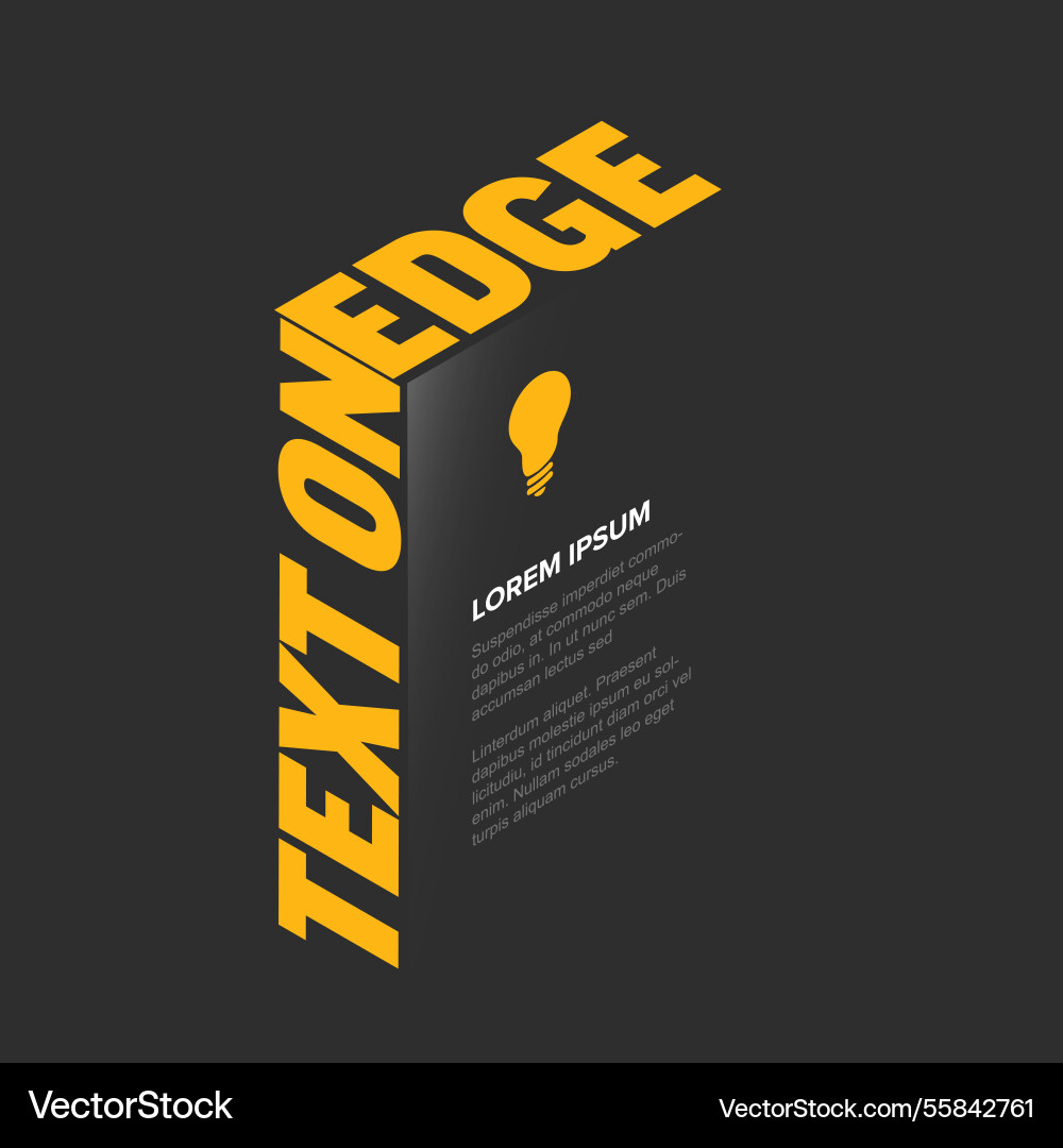 Modern 3d typography block content design vector image