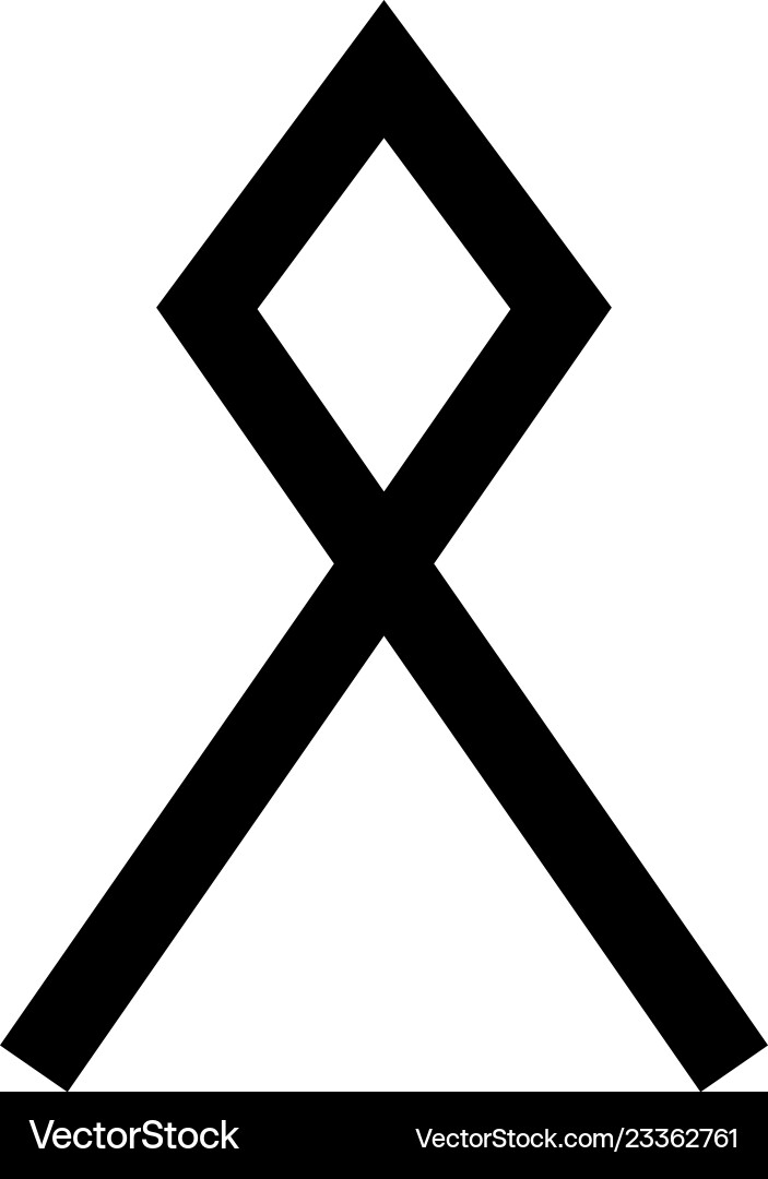 Odal othil rune othala symbol estate heritage Odal othil rune othala symbol estate heritage vector image