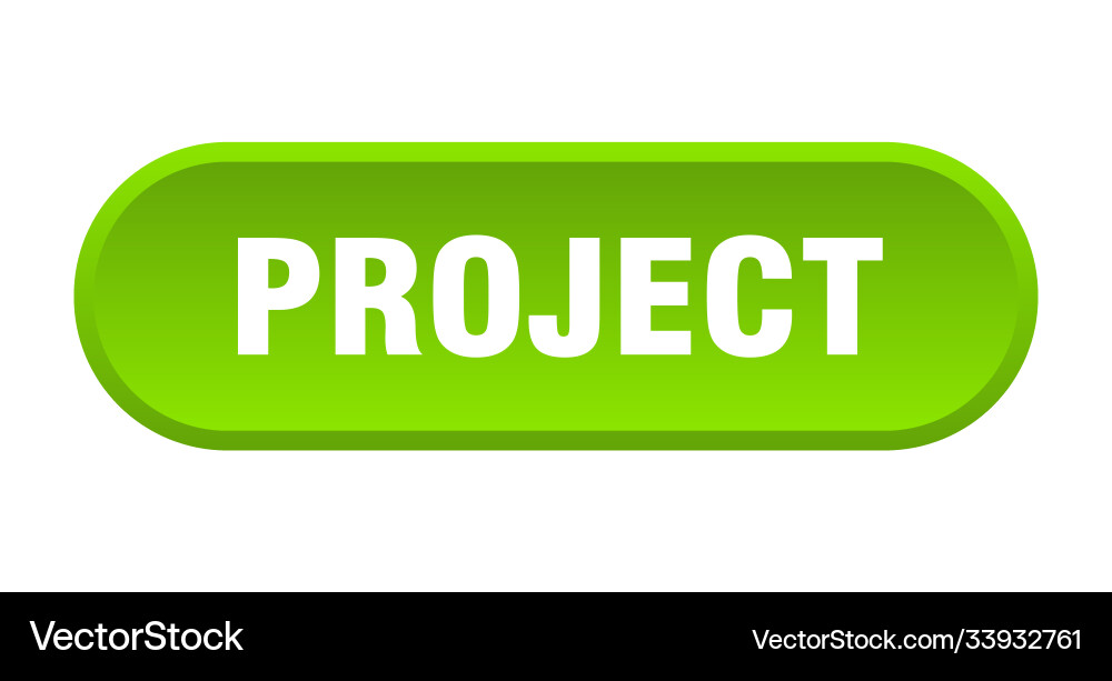 Project button rounded sign on white background vector image