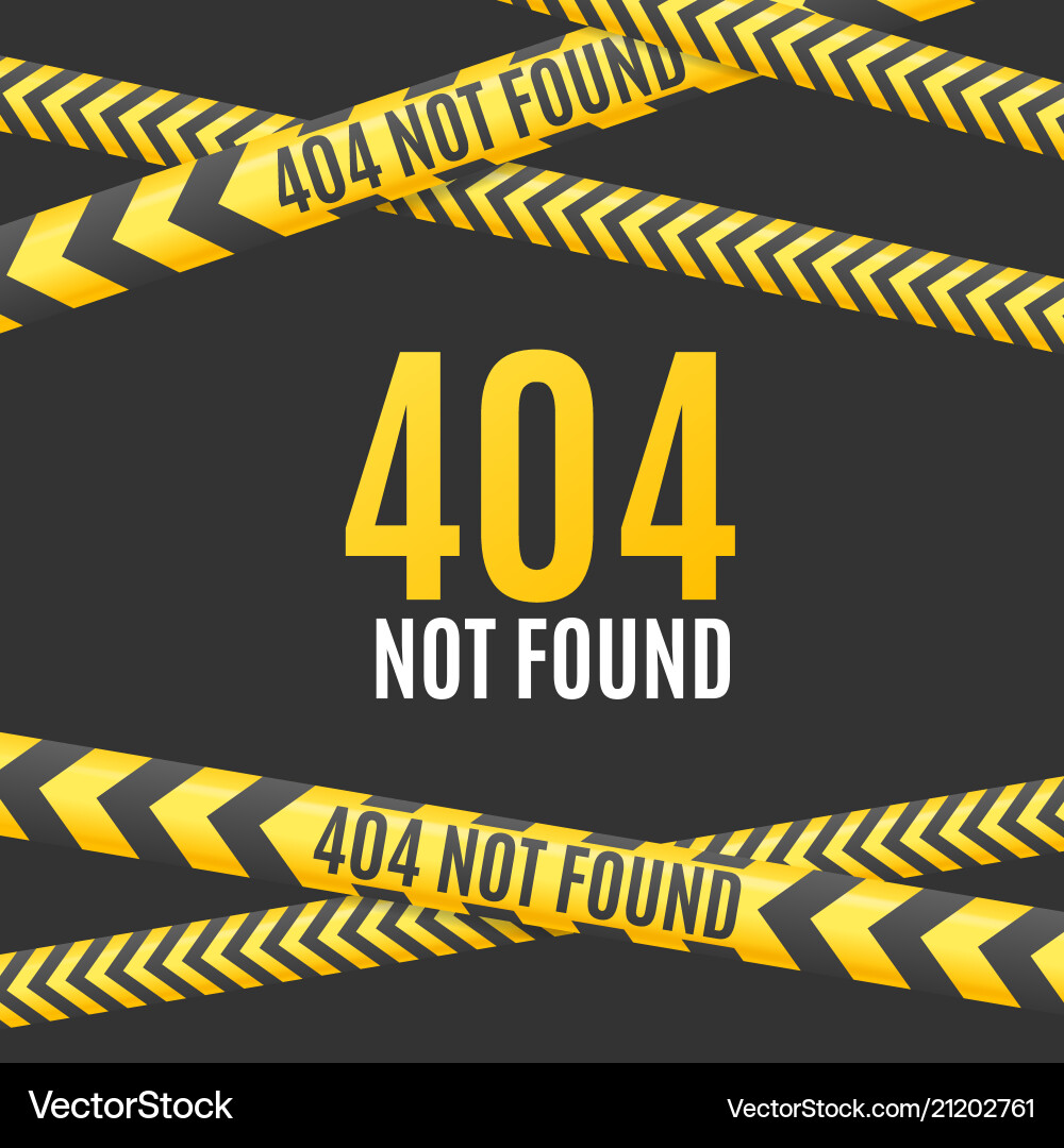 Realistic 404 Error Page vector image