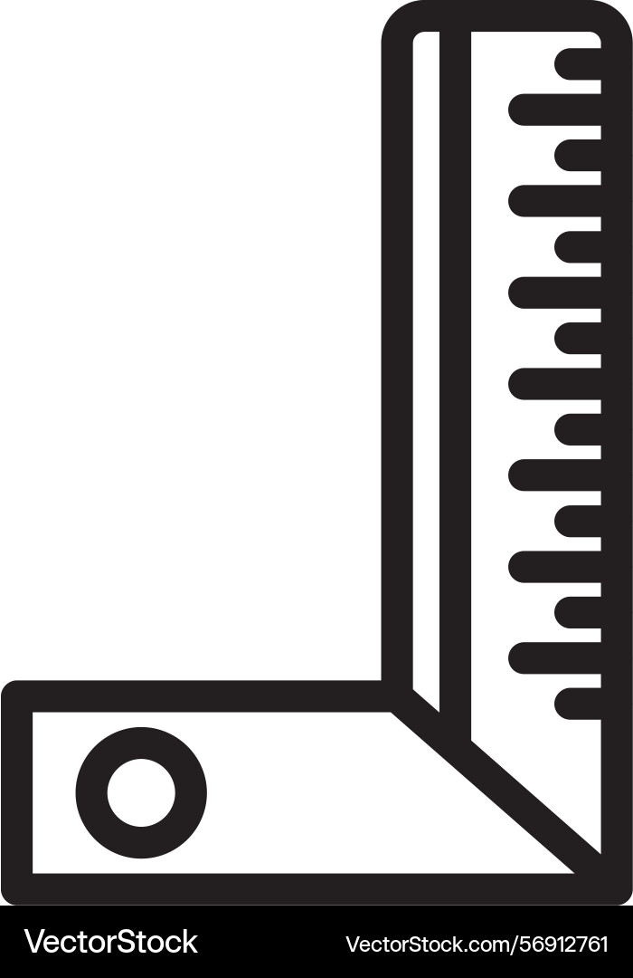 Ruler linear style icon design Vector Image