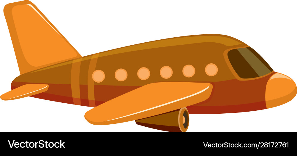 Single picture brown airplane Single picture brown airplane vector image