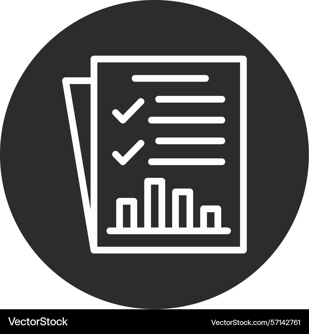 Status report inverted circle black Vector Image