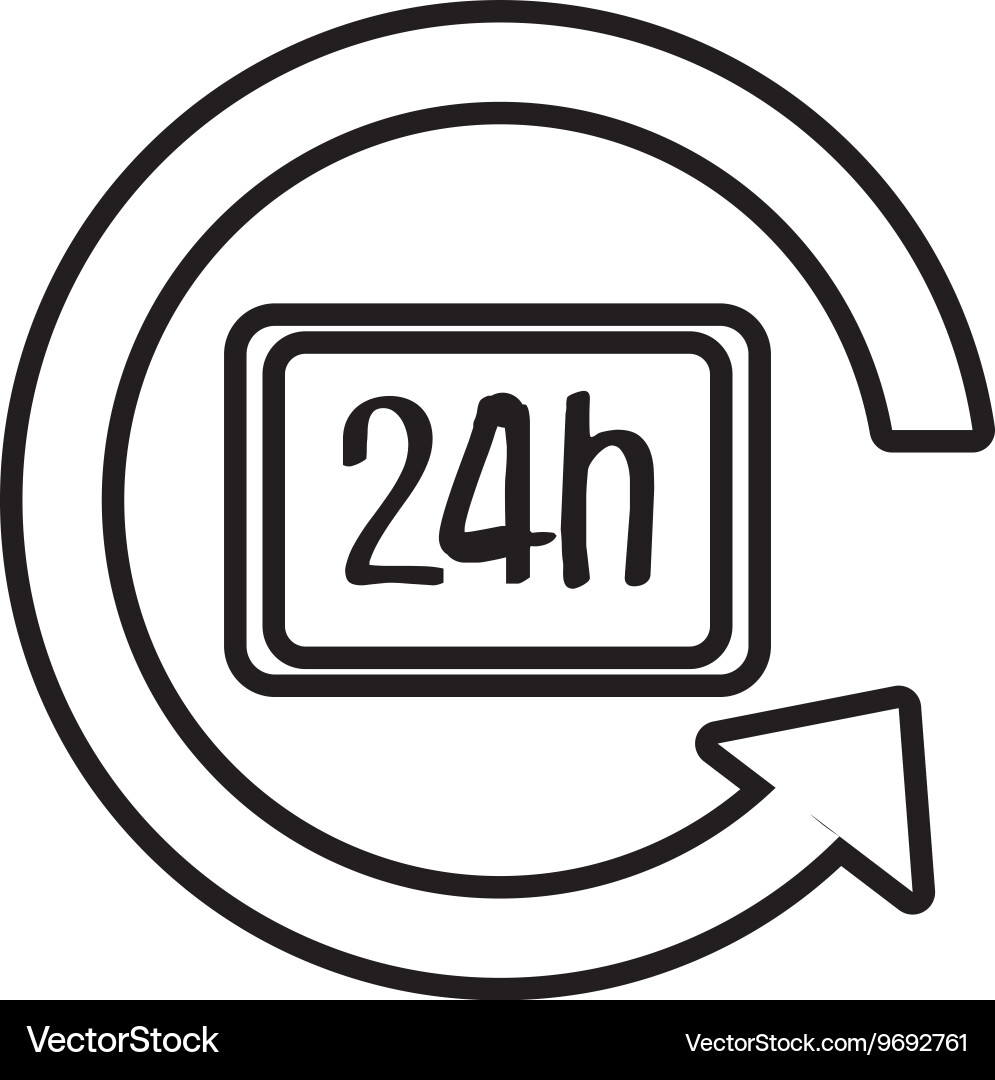 Time and clock isolated flat icon vector image