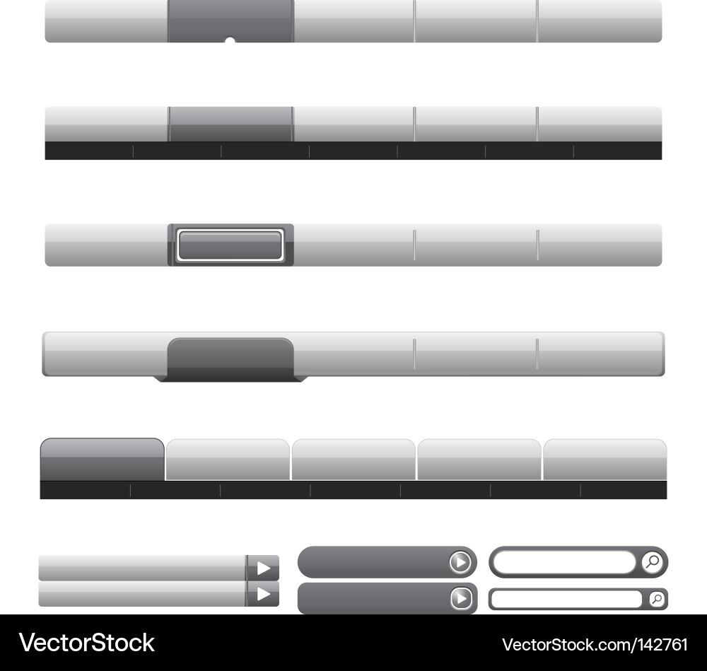Website Navigation Buttons vector image