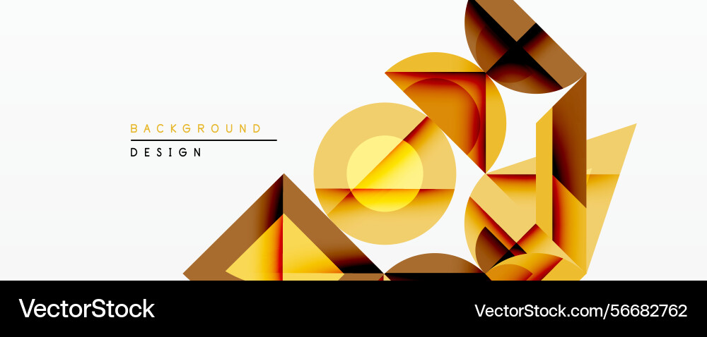 Abstract geometric composition overlapping shapes vector image