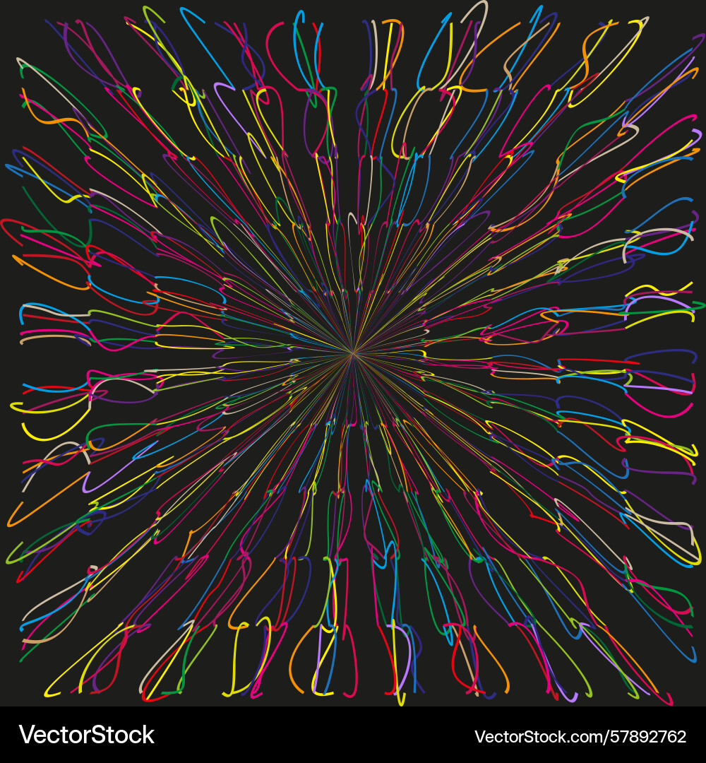 Colorful line explosion dynamic radial pattern Colorful line explosion dynamic radial pattern Vector Image