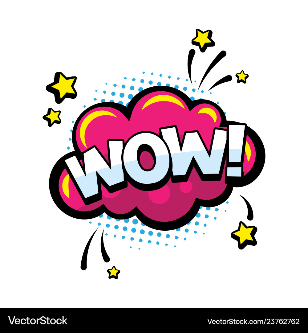 Comics Sprechblasen mit Text Wow Wort Comics Sprechblasen mit Text Wow Wort vektorbild