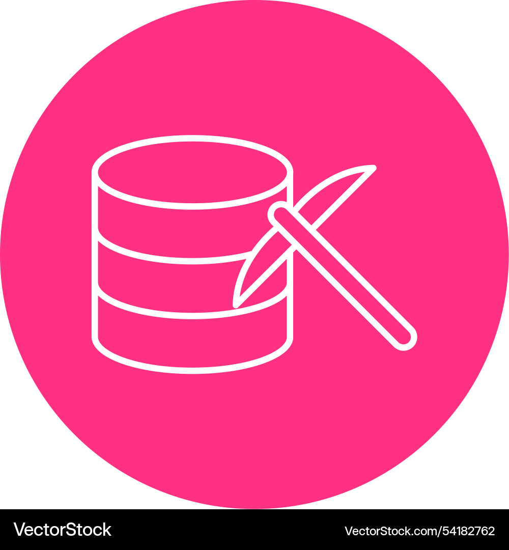 Data mining line circle icon Vector Image