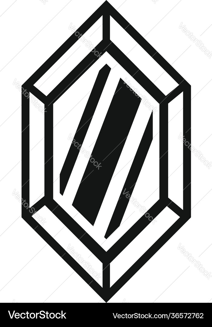 Diamond ruby icon simple style Vector Image
