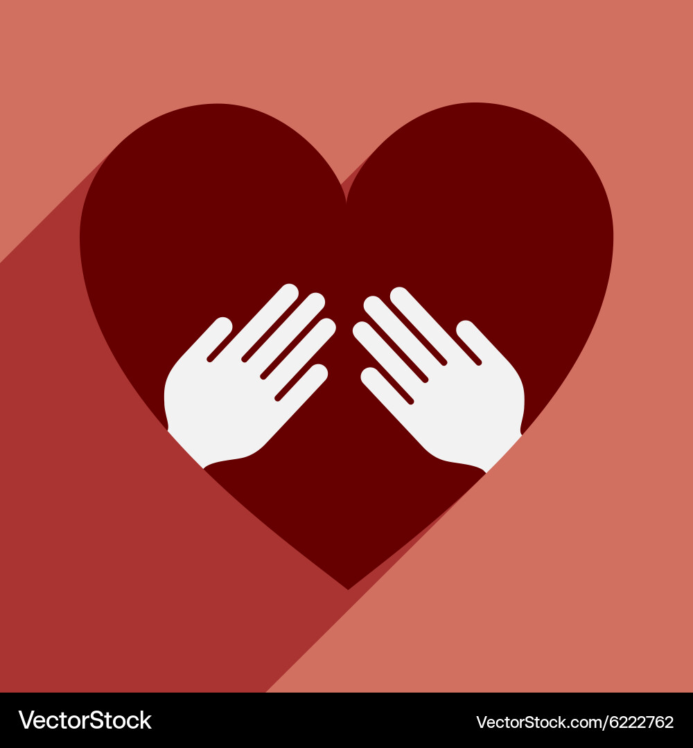 Flat with shadow icon and mobile application Vector Image