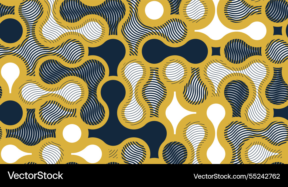 Fluid shapes dynamic seamless pattern molecules Fluid shapes dynamic seamless pattern molecules vector image