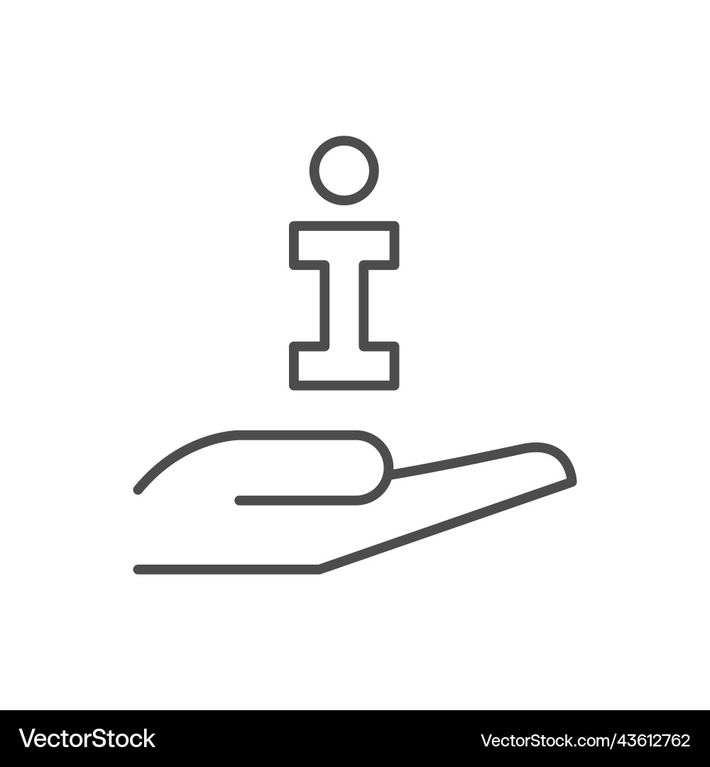 Give information line outline icon Give information line outline icon vector image