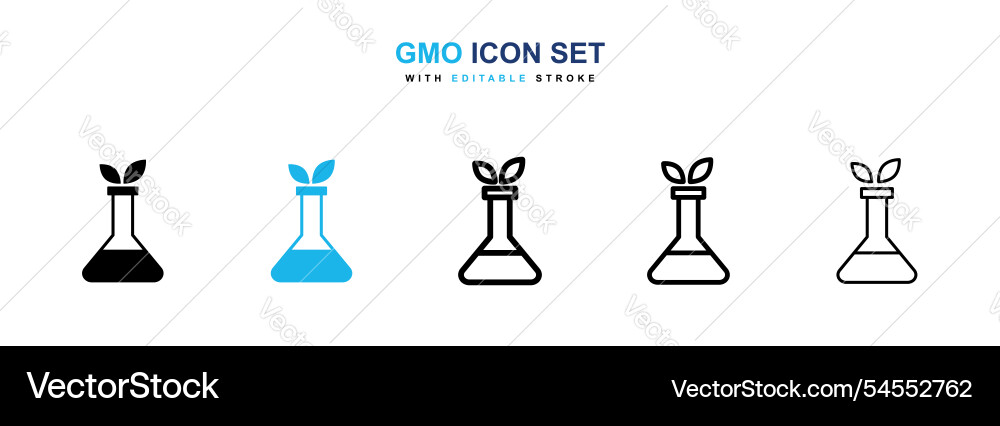 Gmo icon Royalty Free Vector Image - VectorStock