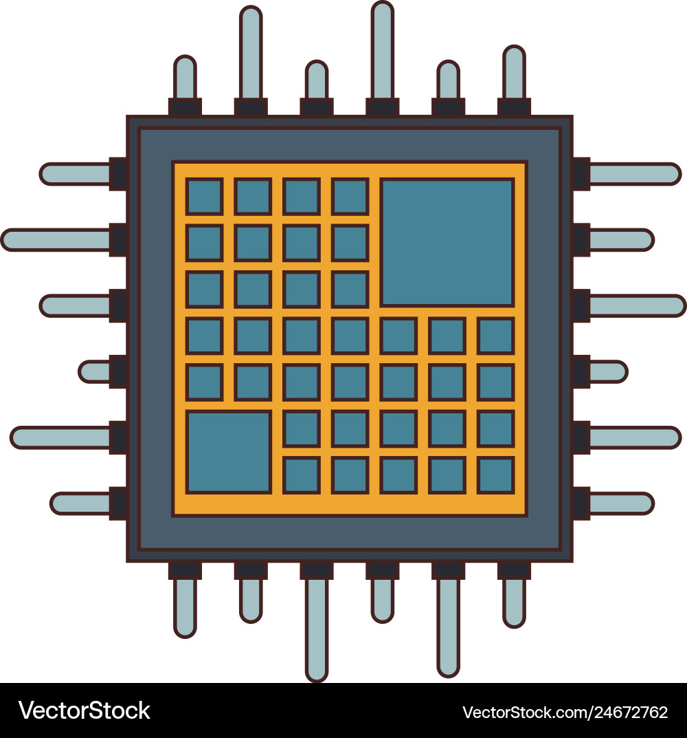 Microchip processor technology Microchip processor technology Vector Image