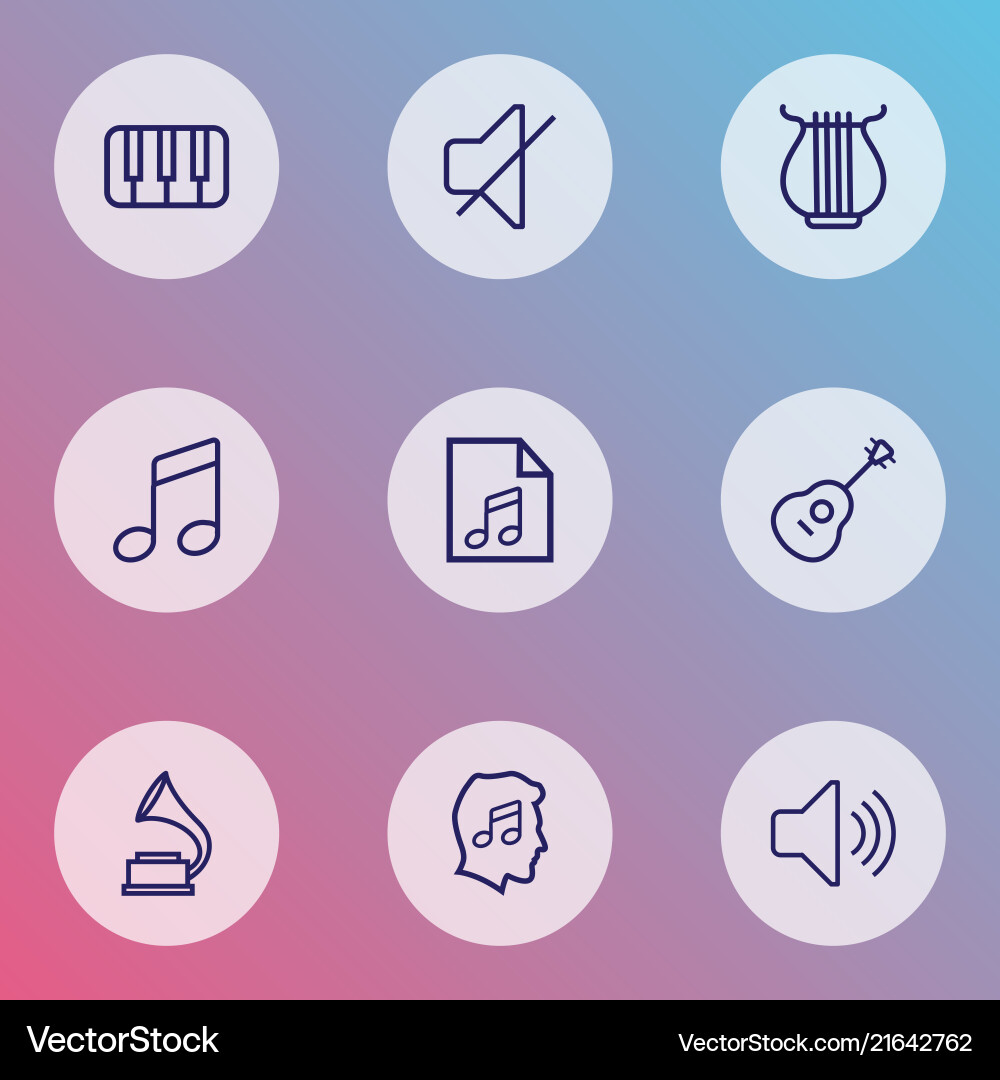 Multimedia icons line style set with play list Multimedia icons line style set with play list Vector Image