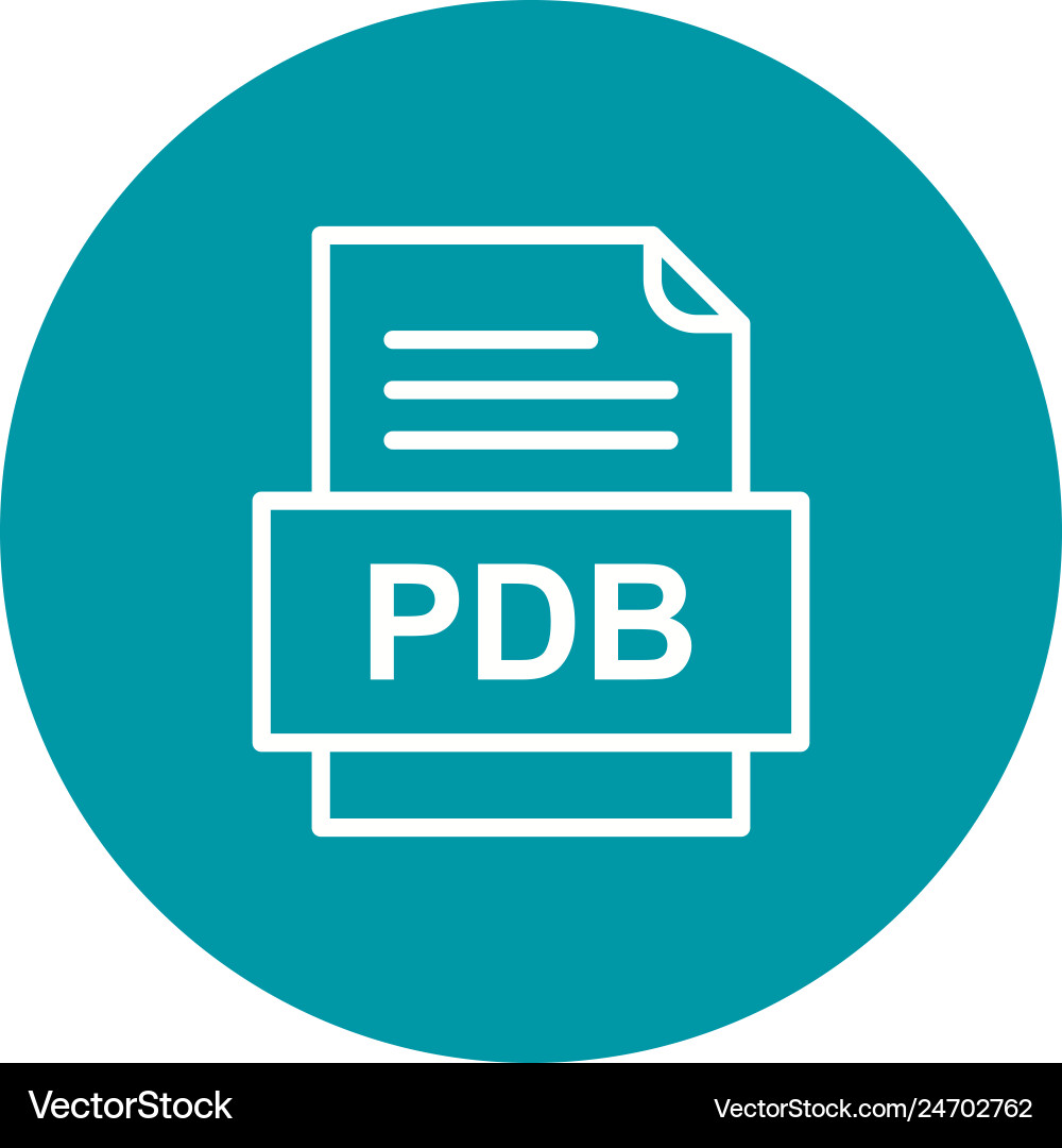 Pdb file document icon vector image