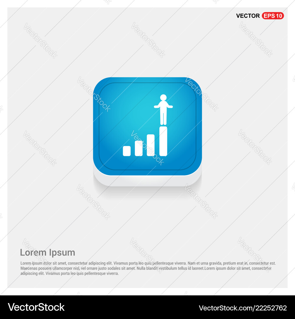 Progress graph icon Progress graph icon Vector Image