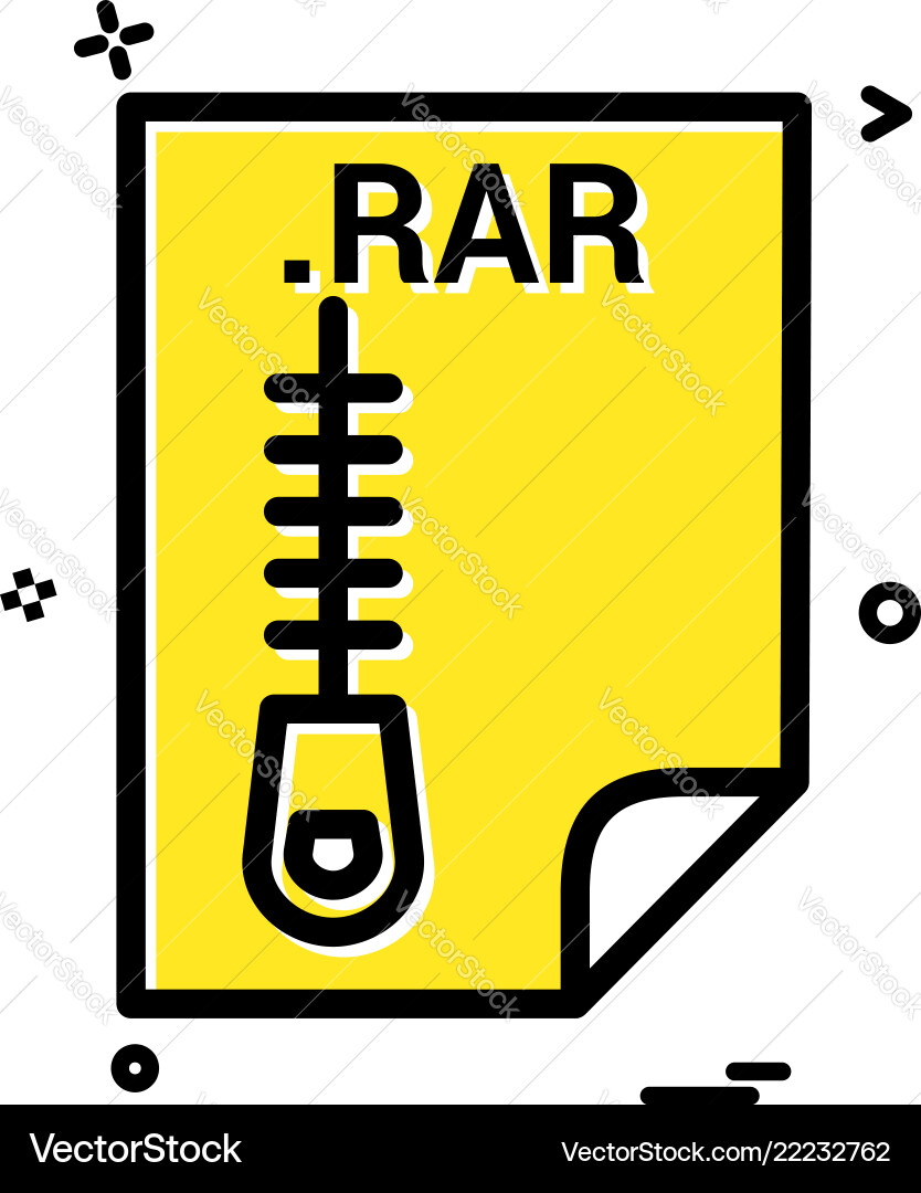Rar application download file files format icon Rar application download file files format icon vector image