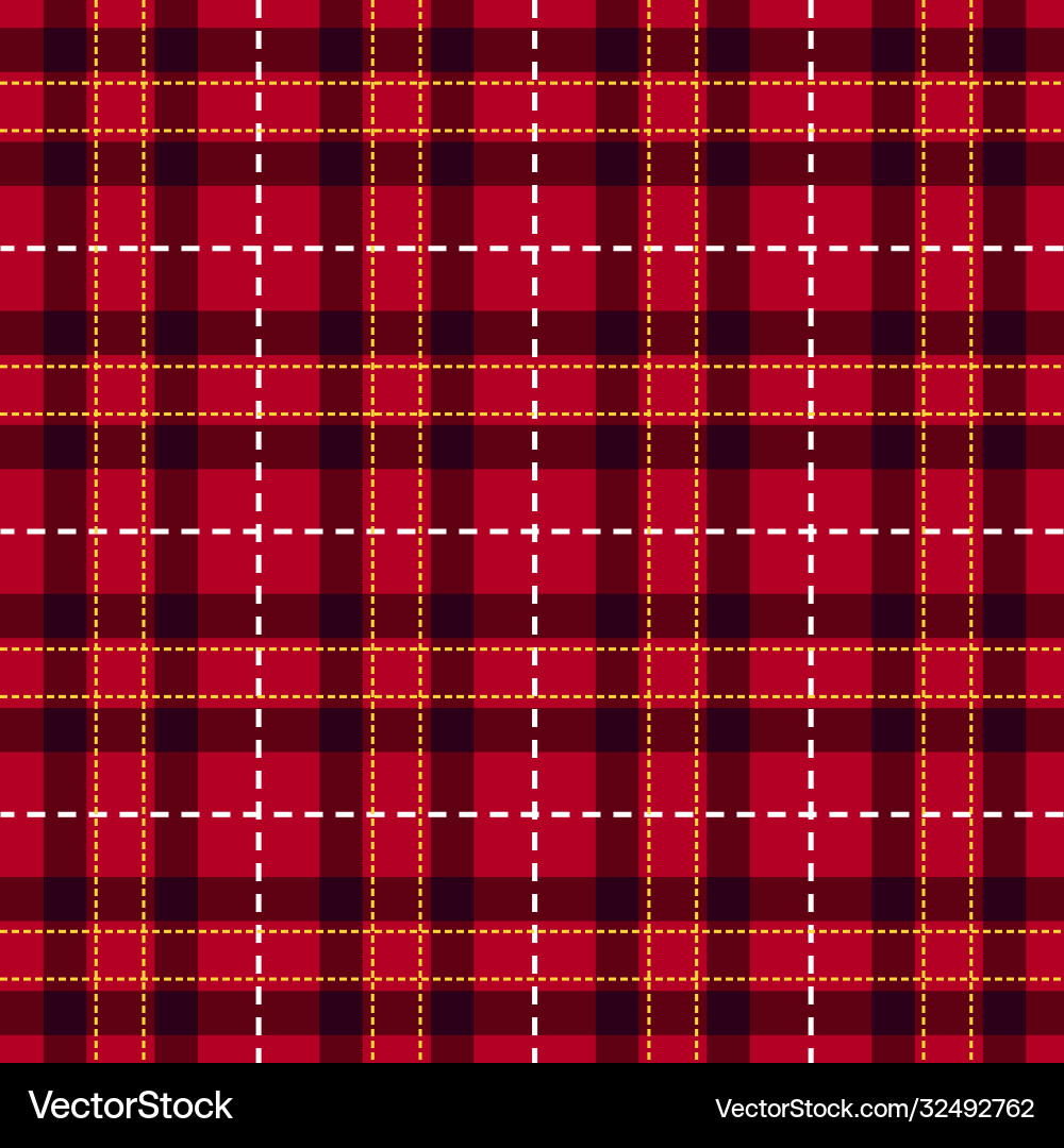 Red tartan plaid material seamless pattern Red tartan plaid material seamless pattern vector image