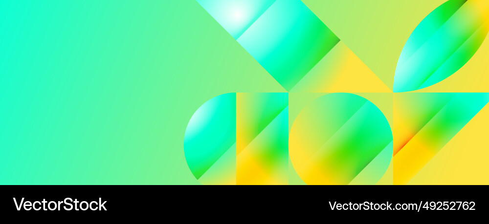 Serene gradient template circles and triangles Vector Image