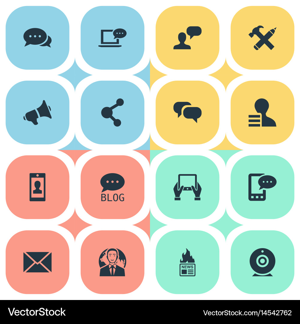 Set of simple user icons Vector Image