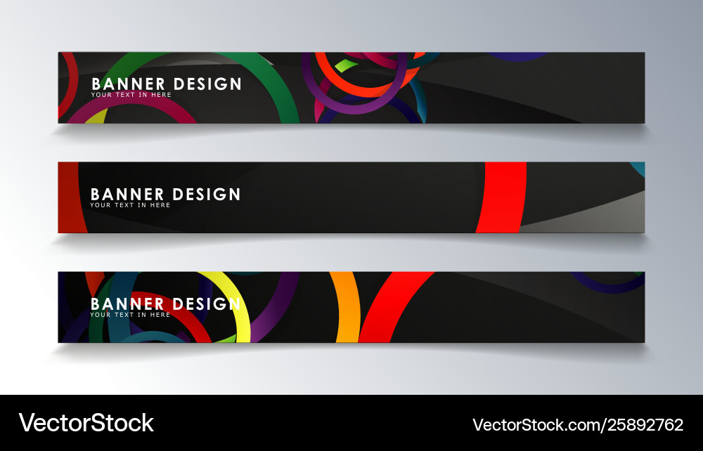 Set rectangular banner with a circle background Set rectangular banner with a circle background vector image
