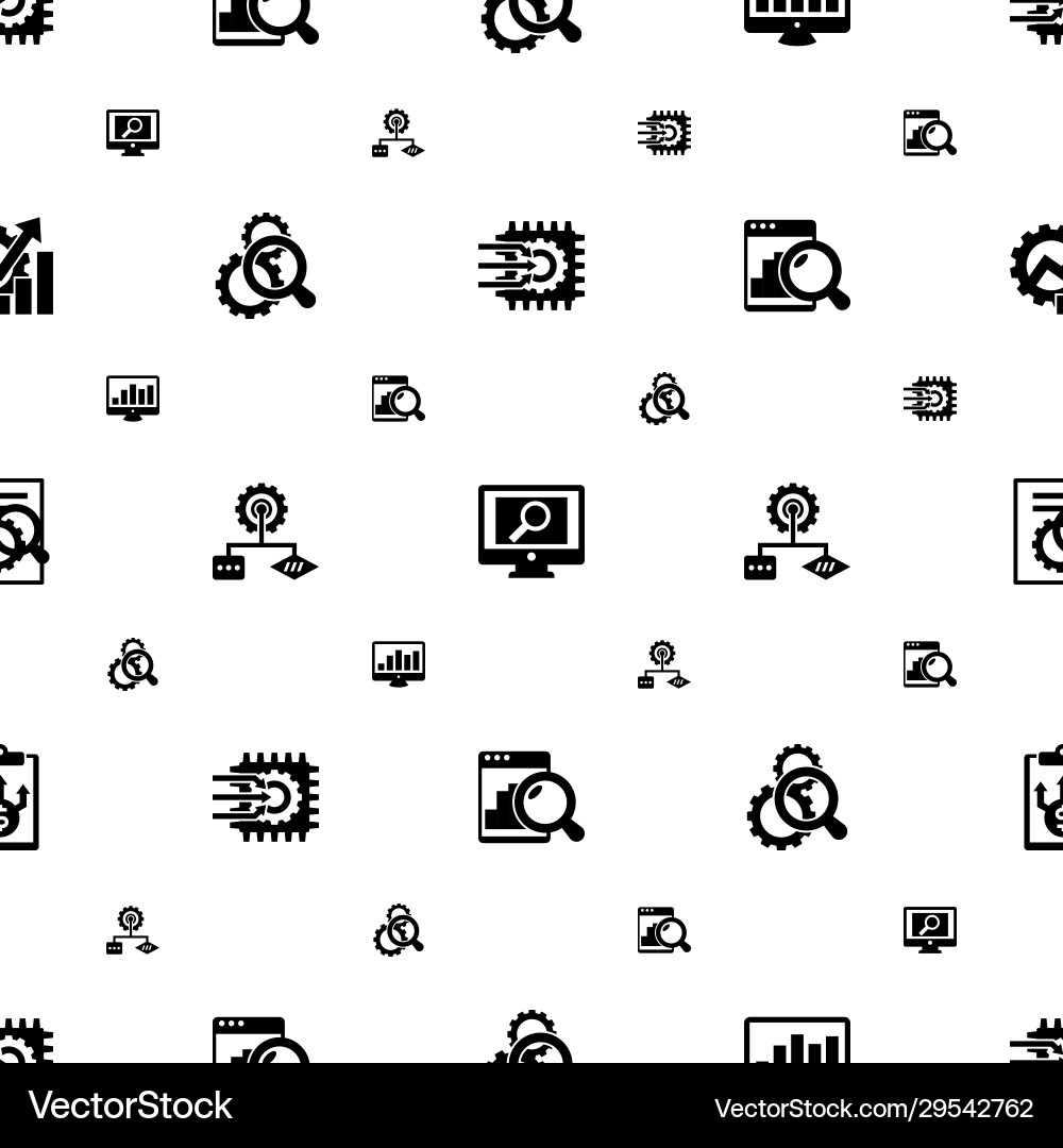 Statistics icons pattern seamless included Vector Image