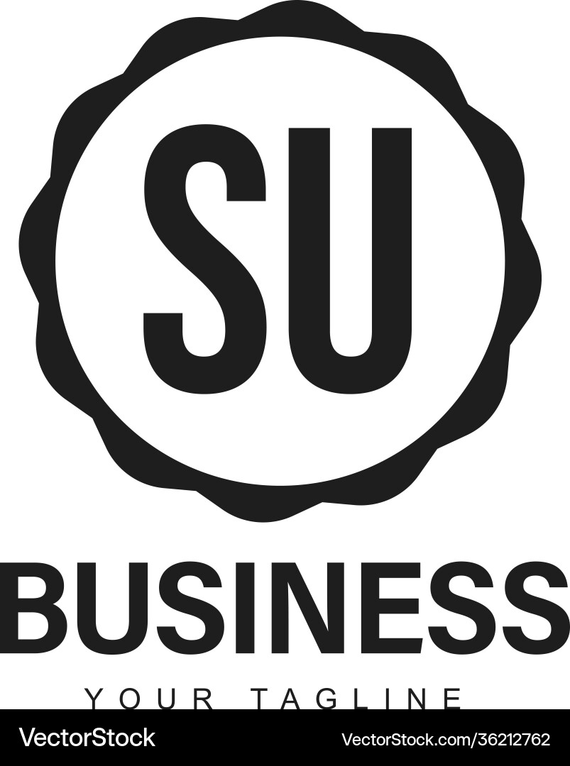 Su initial a logo design with abstract style Su initial a logo design with abstract style Vector Image