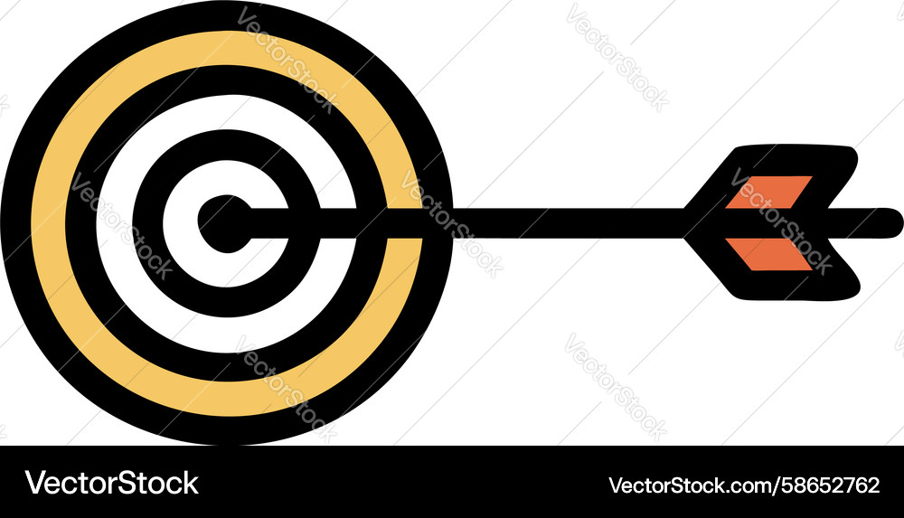 Target with Arrow Progress Icon Vector Image