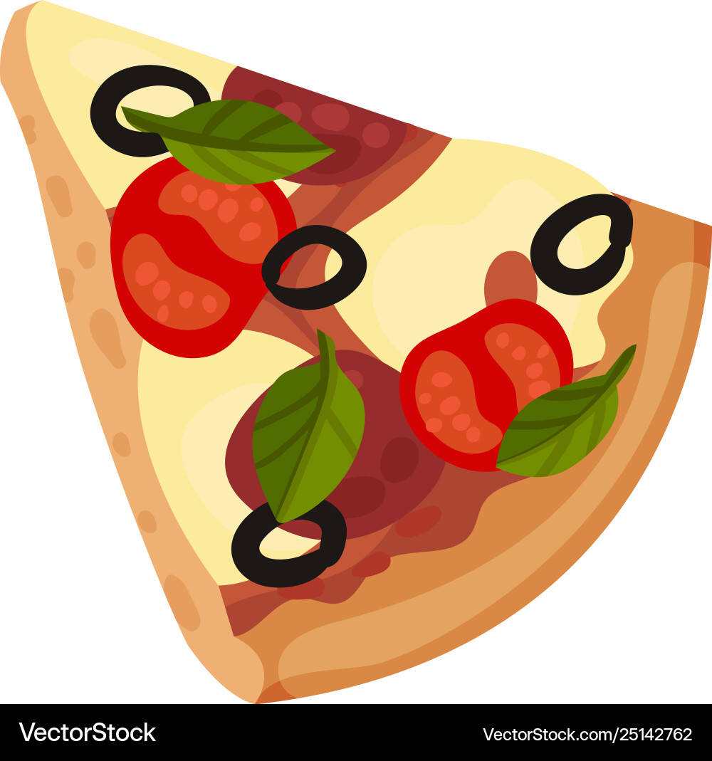 Triangular slice pizza Triangular slice pizza Vector Image