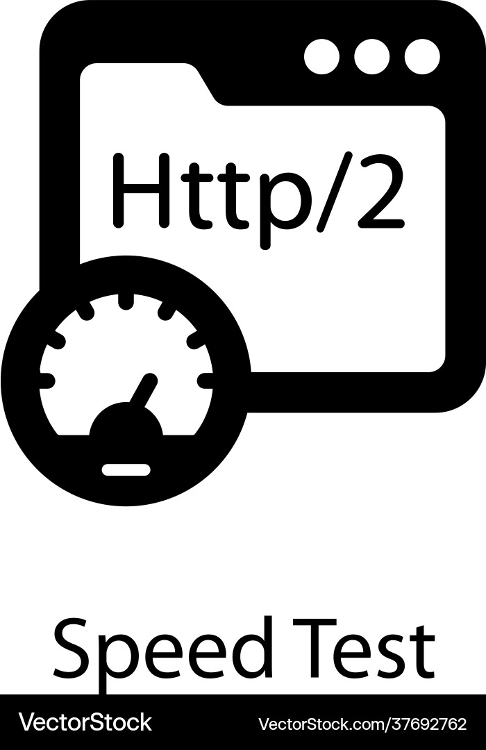 Web speed test Vector Image