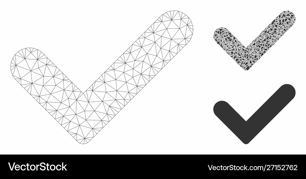 Yes mesh network model and triangle mosaic Yes mesh network model and triangle mosaic vector image