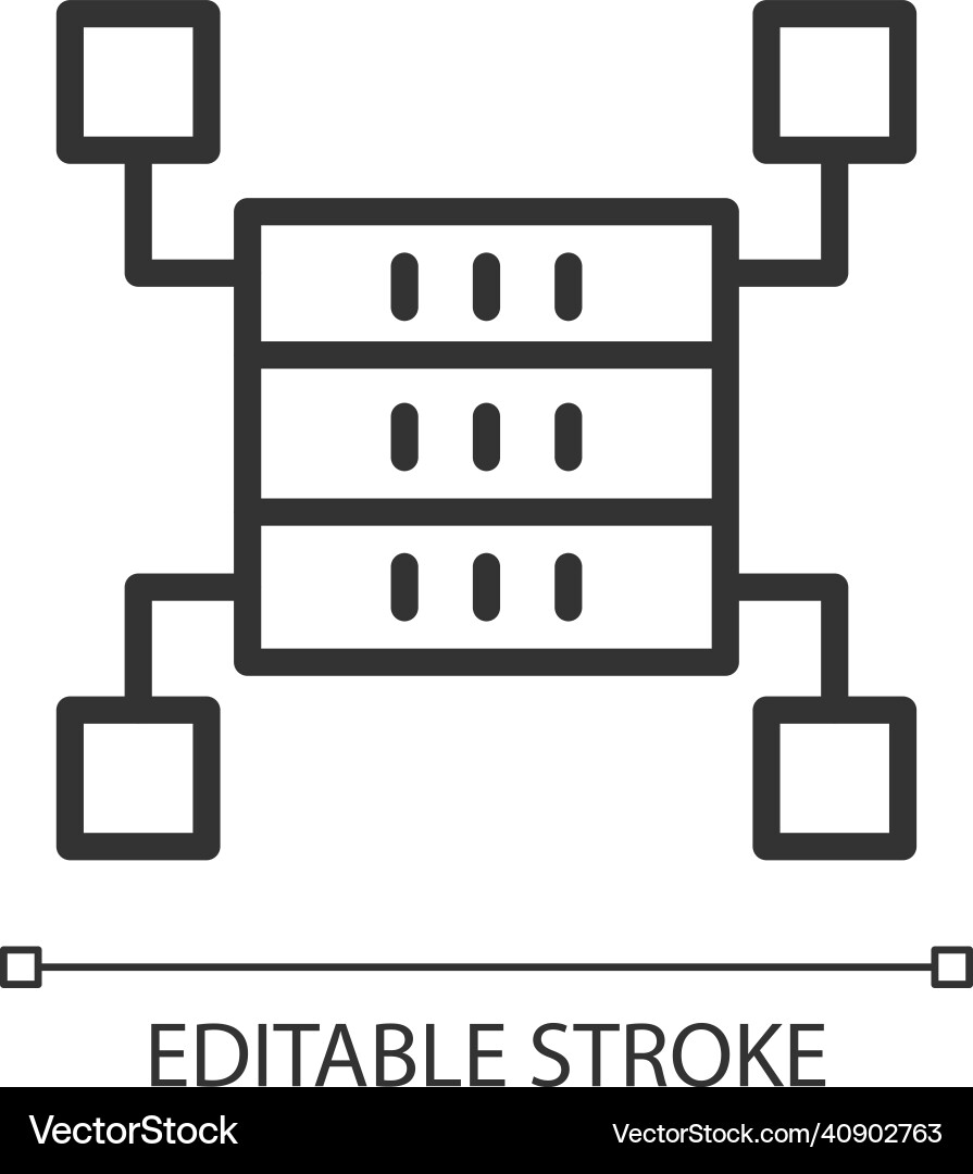 Data storage space linear pixel perfect icon Vector Image
