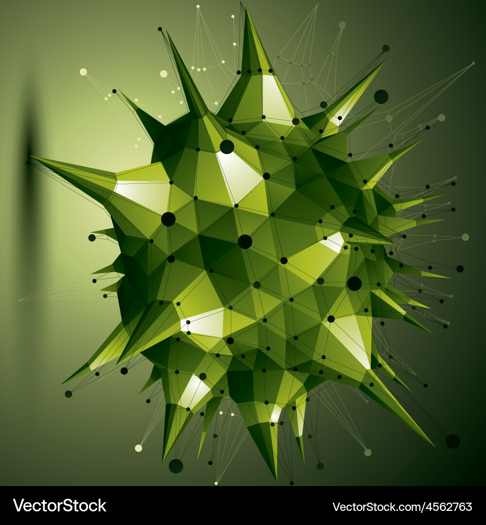 Digital 3d abstraction colorful lattice geometric vector image