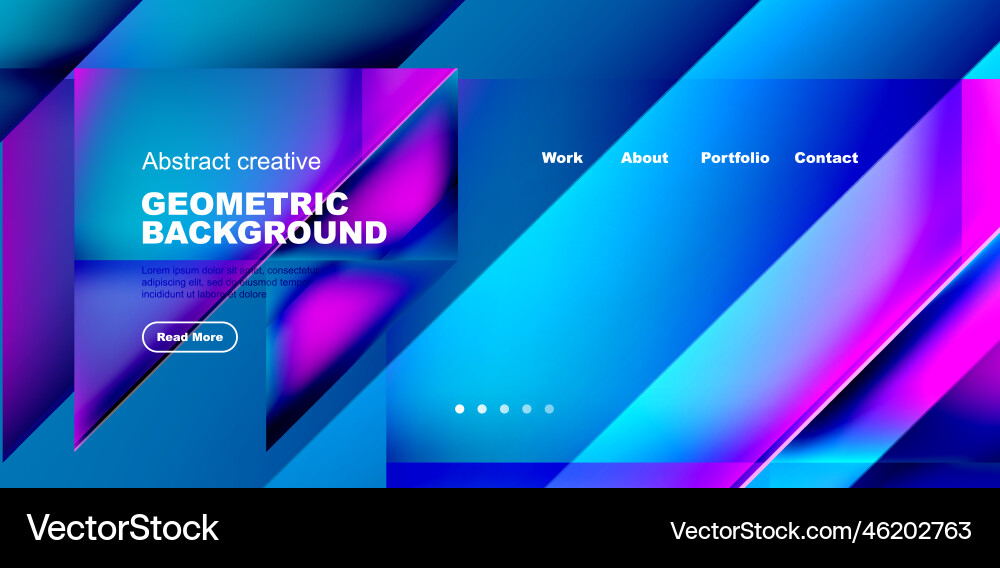 Dynamic triangle design with fluid gradient colors Vector Image