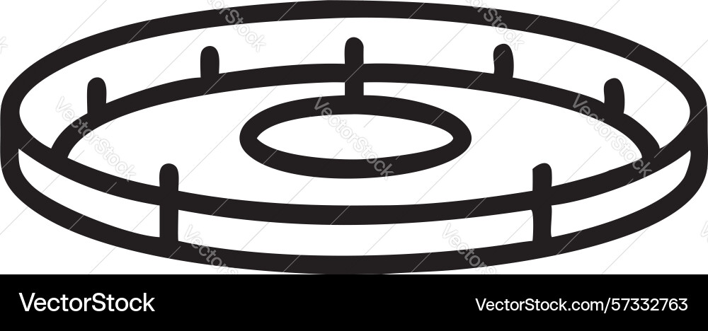 Empty circular stage or ring structure design vector image