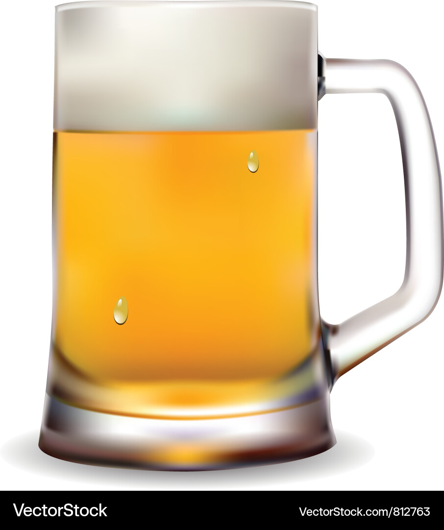 Erfrischende Bierbecher Vektorbild