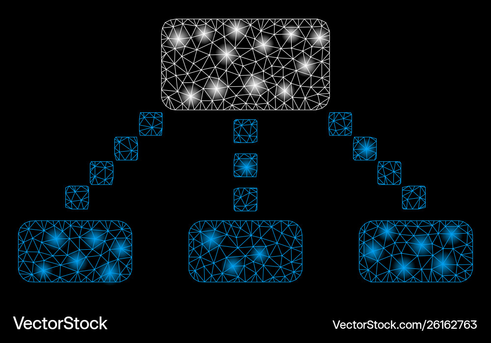 Flare mesh 2d hierarchy scheme with spots Flare mesh 2d hierarchy scheme with spots vector image