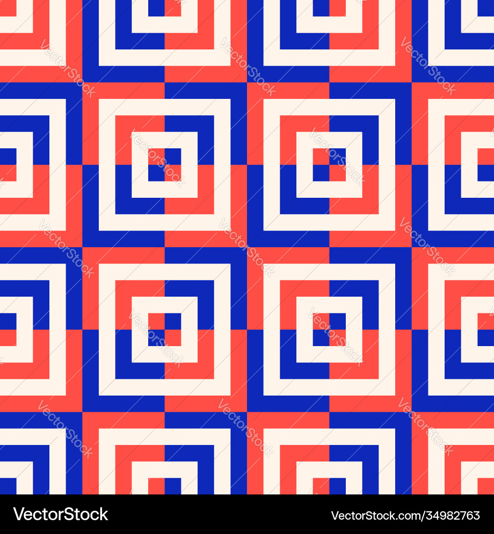Geometric seamless pattern with colorful squares Vector Image