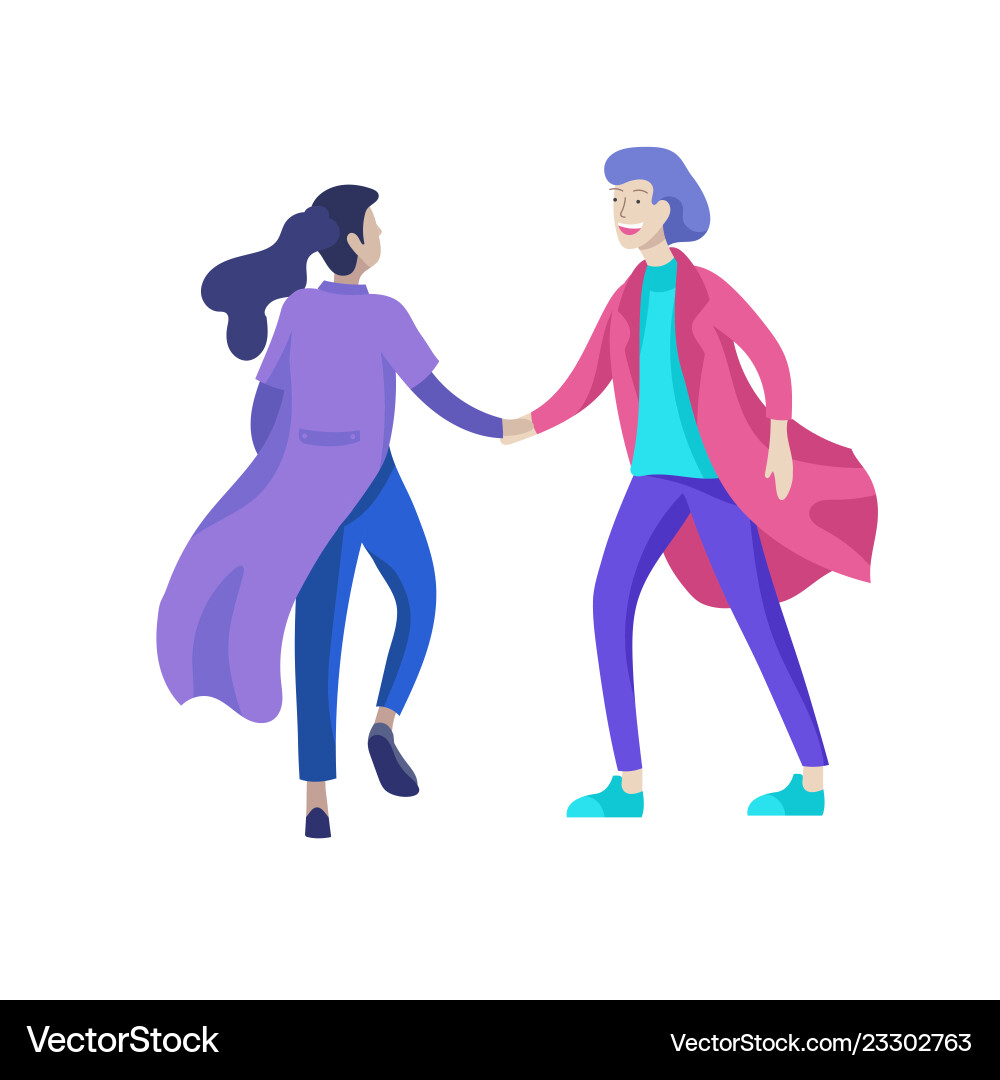People character walking on the street People character walking on the street vector image