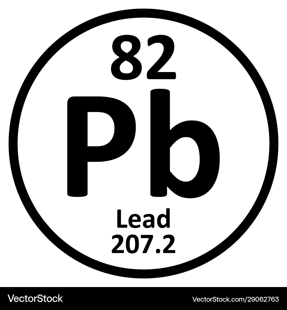 Periodic table element lead icon Vector Image