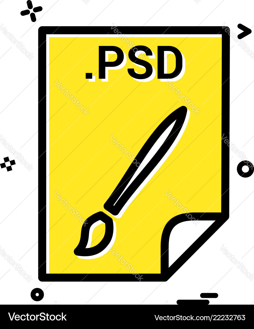 Psd application download file files format icon Psd application download file files format icon vector image