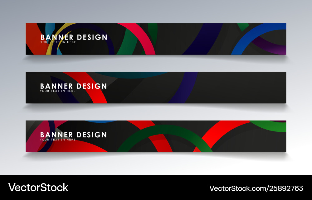 Set rectangular banner with a circle background Set rectangular banner with a circle background vector image