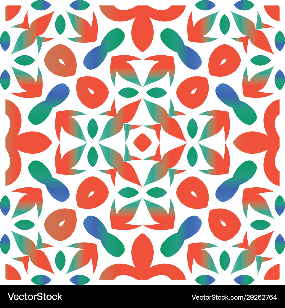 A national ornament in ceramic ethnic tile A national ornament in ceramic ethnic tile vector image