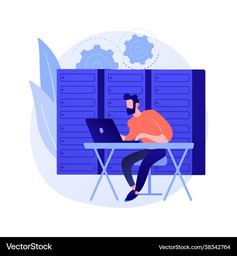 Database access concept metaphor Database access concept metaphor vector image