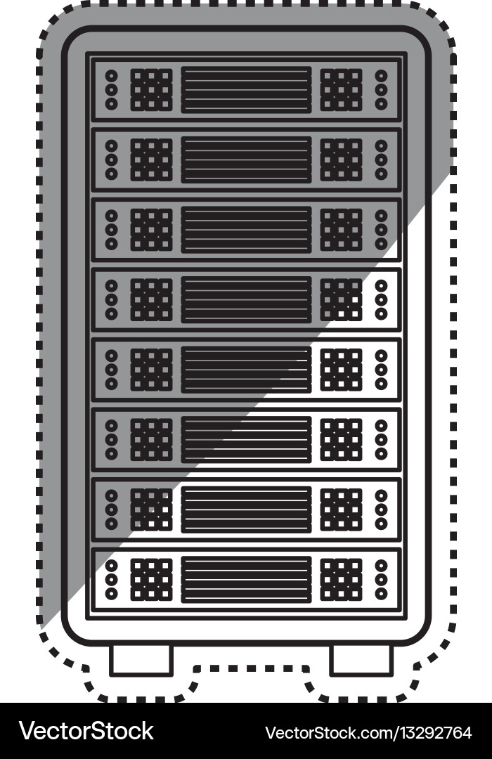 Database storage computer vector image